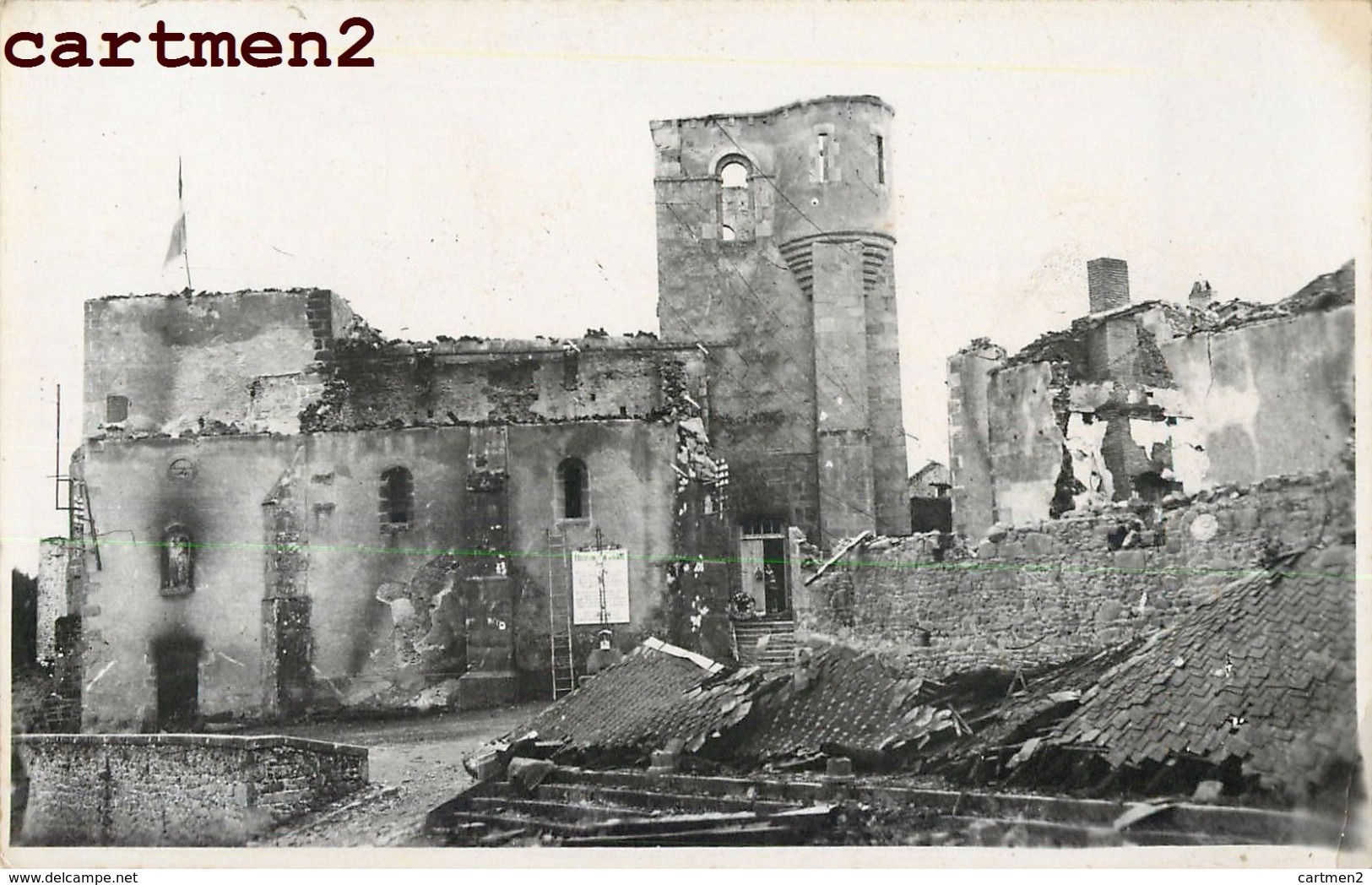 CARTE PHOTO ORADOUR-SUR-GLANE CACHET 87 - Oradour Sur Glane