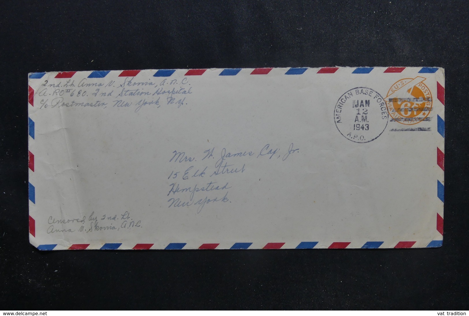 ETATS UNIS - Entier Postal  US Army En 1943 Pour New York, Oblitération Plaisante - L 44881 - 1941-60