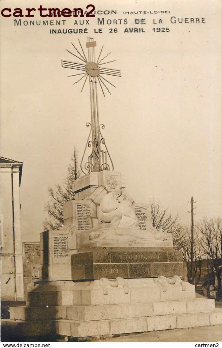 CARTE PHOTO MONTFAUCON MONUMENT AUX MORTS DE LA GUERRE 43 - Montfaucon En Velay