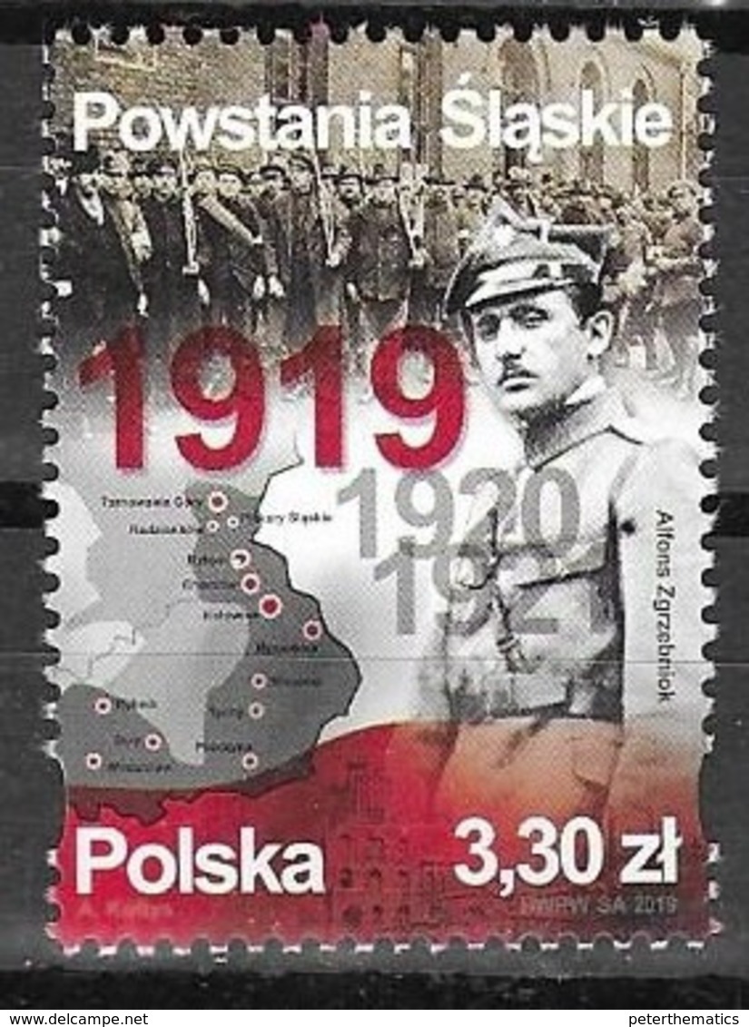 POLAND, 2019, MNH, SILESIAN UPRISINGS, SOLDIERS, 1v - WW1