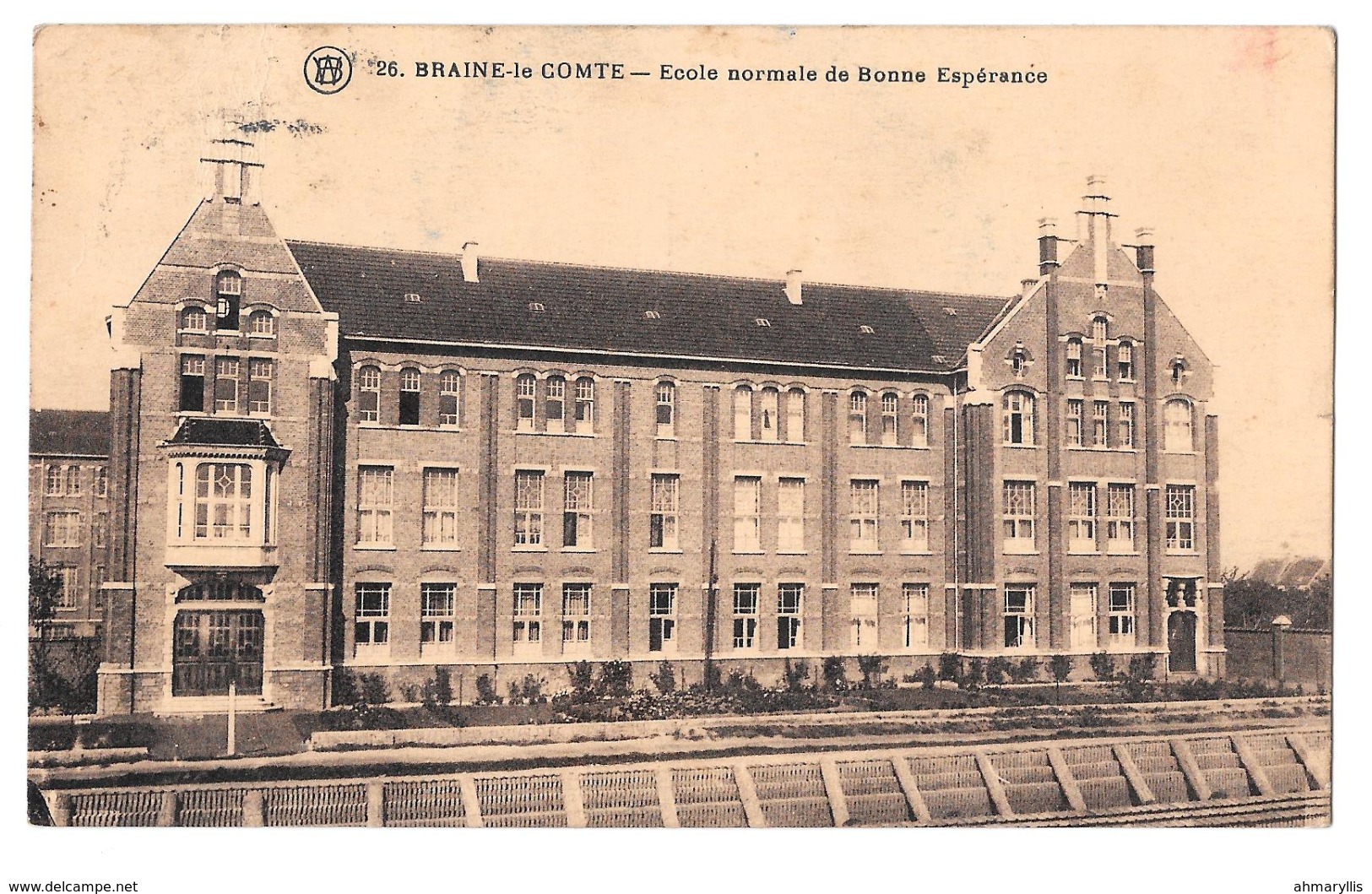 Braine Le Comte école Normale De Bonne Espérance 26 Timbre Manquant - Braine-le-Comte