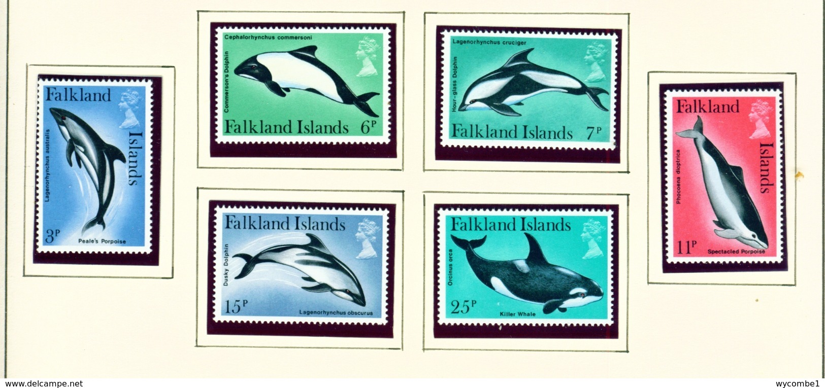 FALKLAND ISLANDS - 1980 Dolphins And Porpoises Set Unmounted/Never Hinged Mint - Falklandinseln