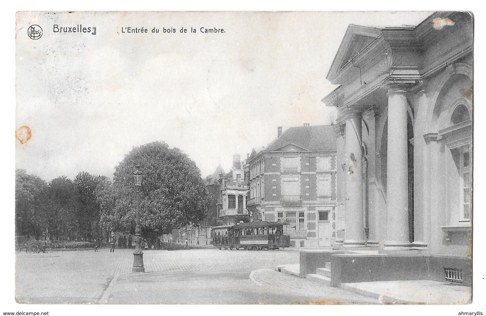 Bruxelles L'entrée Du Bois De La Cambre Tram Tramway 1907 - Avenues, Boulevards