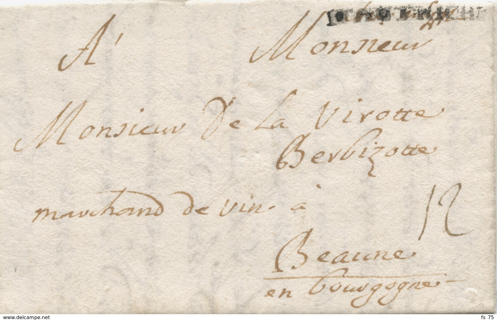 ALLEMAGNE - D'AUTRICHE SUR LETTRE AVEC TEXTE DE MUNICH POUR LA FRANCE, 1740 - Préphilatélie