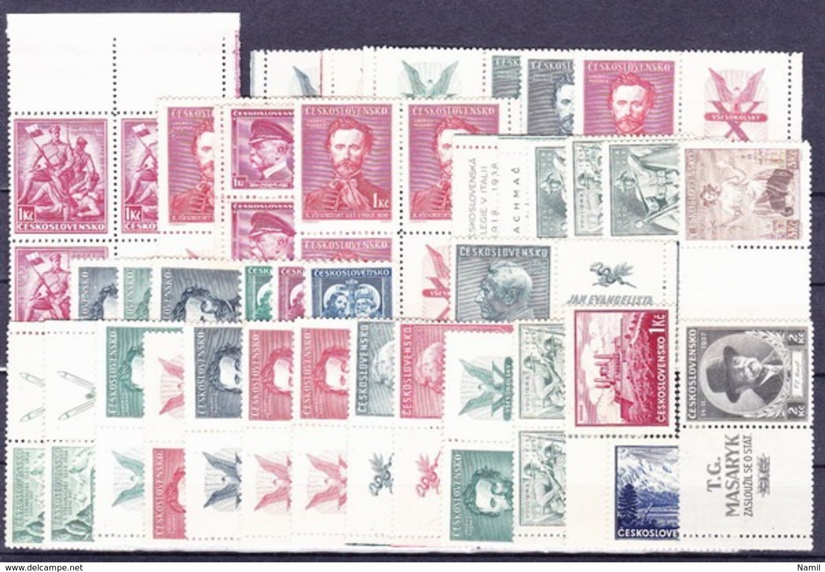 Tchécoslovaquie Timbres De Tchécoslovaquie Avant 1939, Tous Etats - Collections (sans Albums)