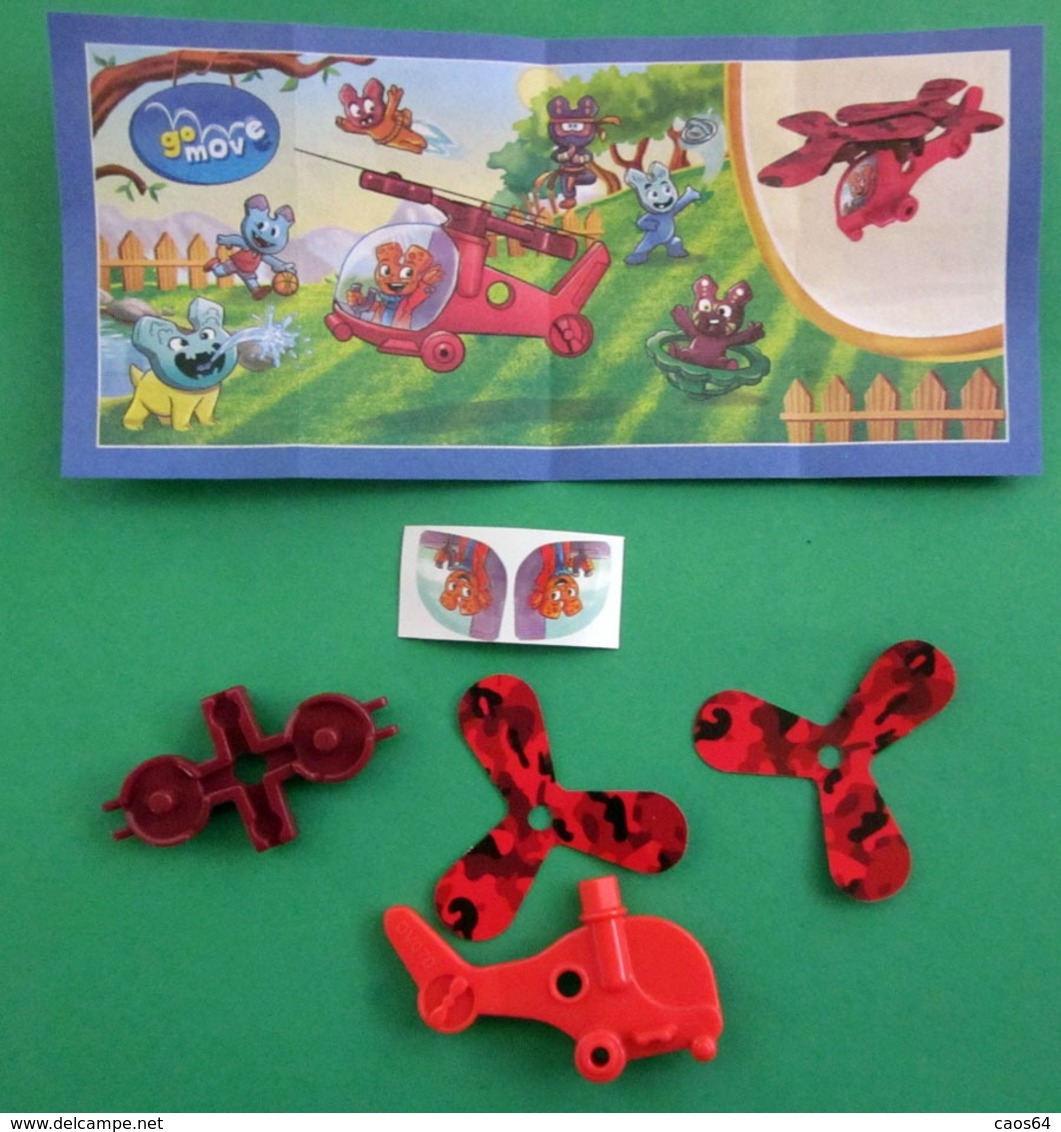 KINDER SORPRESA DV070A RED ELICOTTERO + BPZ  2019 ITALIA Ferrero - Montabili