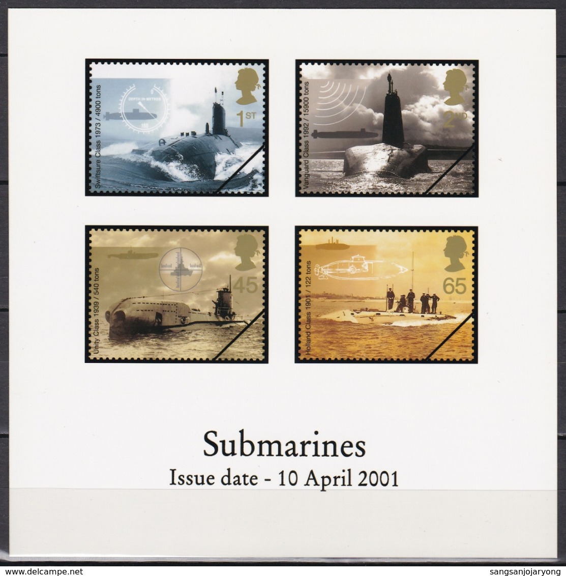 GB Sc1967-70 Submarine, Ship, Vanguard, Swiftsure, Unity, Holland Class, Sous-marin, Color Photo Essay, Essai - Submarines