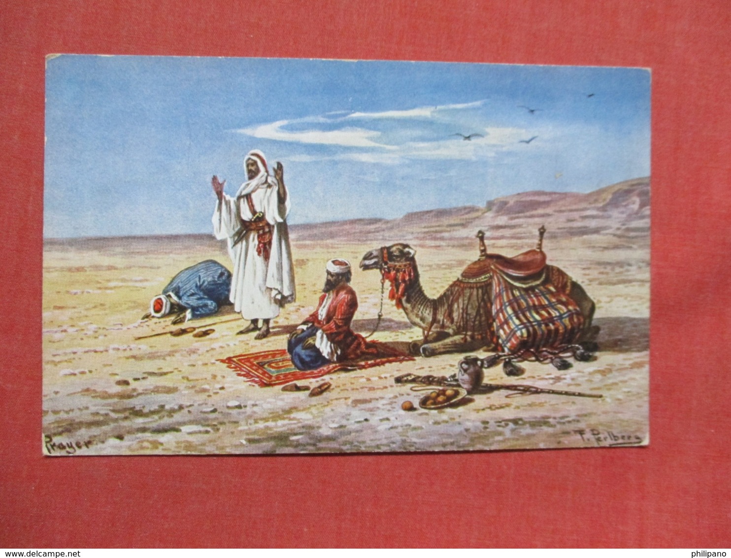 Signed Artist Desert Scene   Ref 3680 - Other & Unclassified