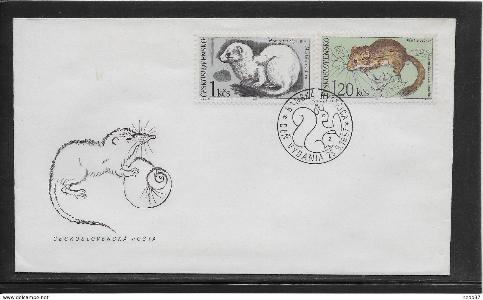 Thème Animaux - Rongeur - Tchécoslovaquie - Enveloppe - Rodents