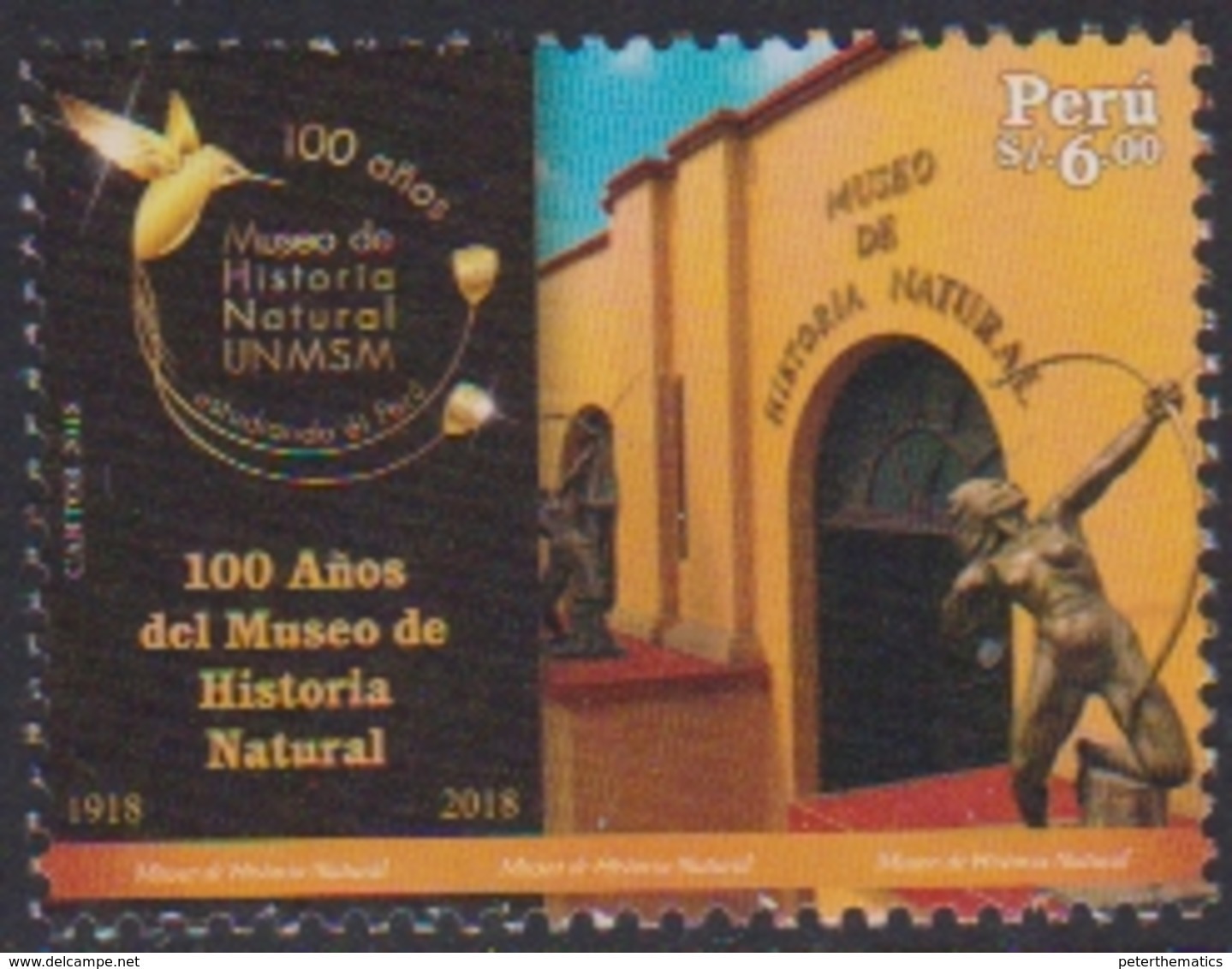 PERU, 2018, MNH, MUSEUMS, NATURAL HISTROY MUSEUM, BIRDS,1v - Musea