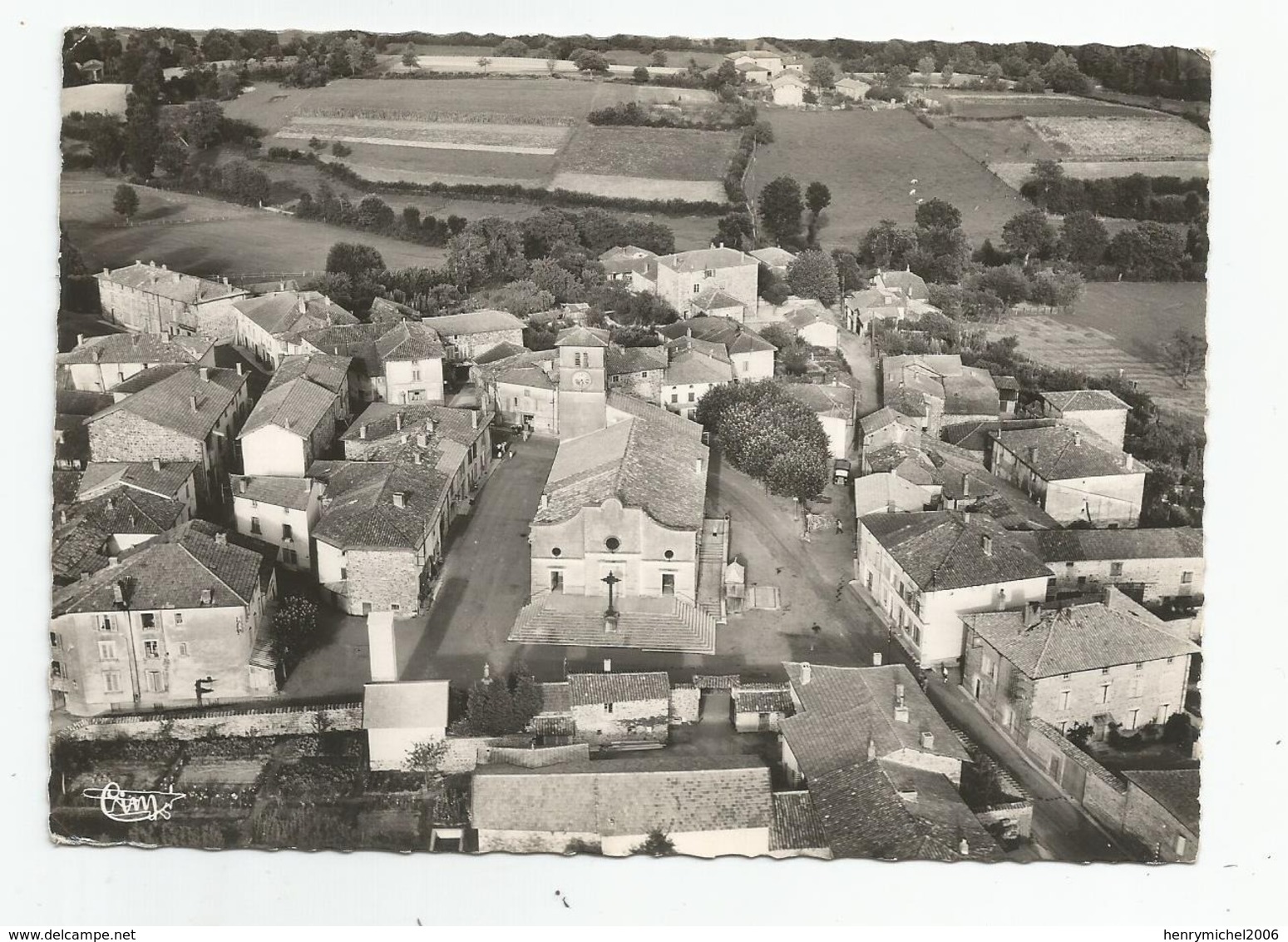 69 Rhone Poule Vue Aérienne Du Centre - Andere & Zonder Classificatie