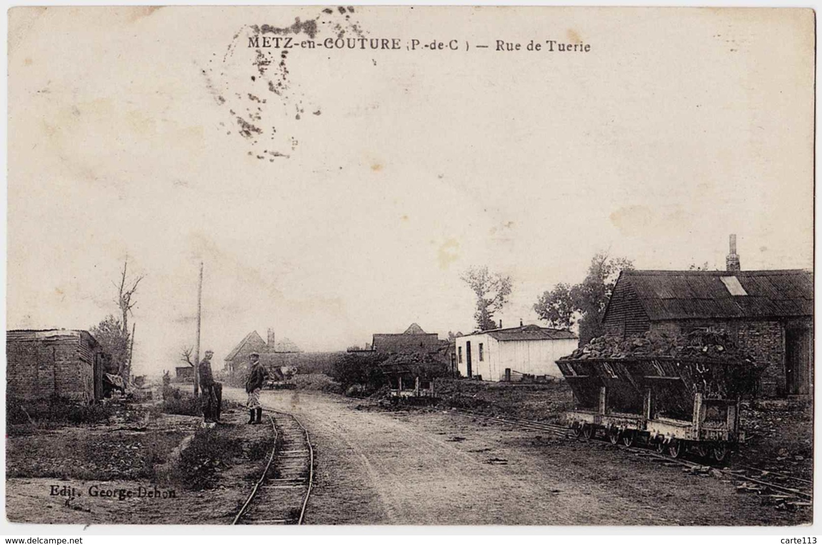 62 - B22945CPA - METZ EN COUTURE - Rue De Tuerie - Bon état - PAS-DE-CALAIS - Autres & Non Classés