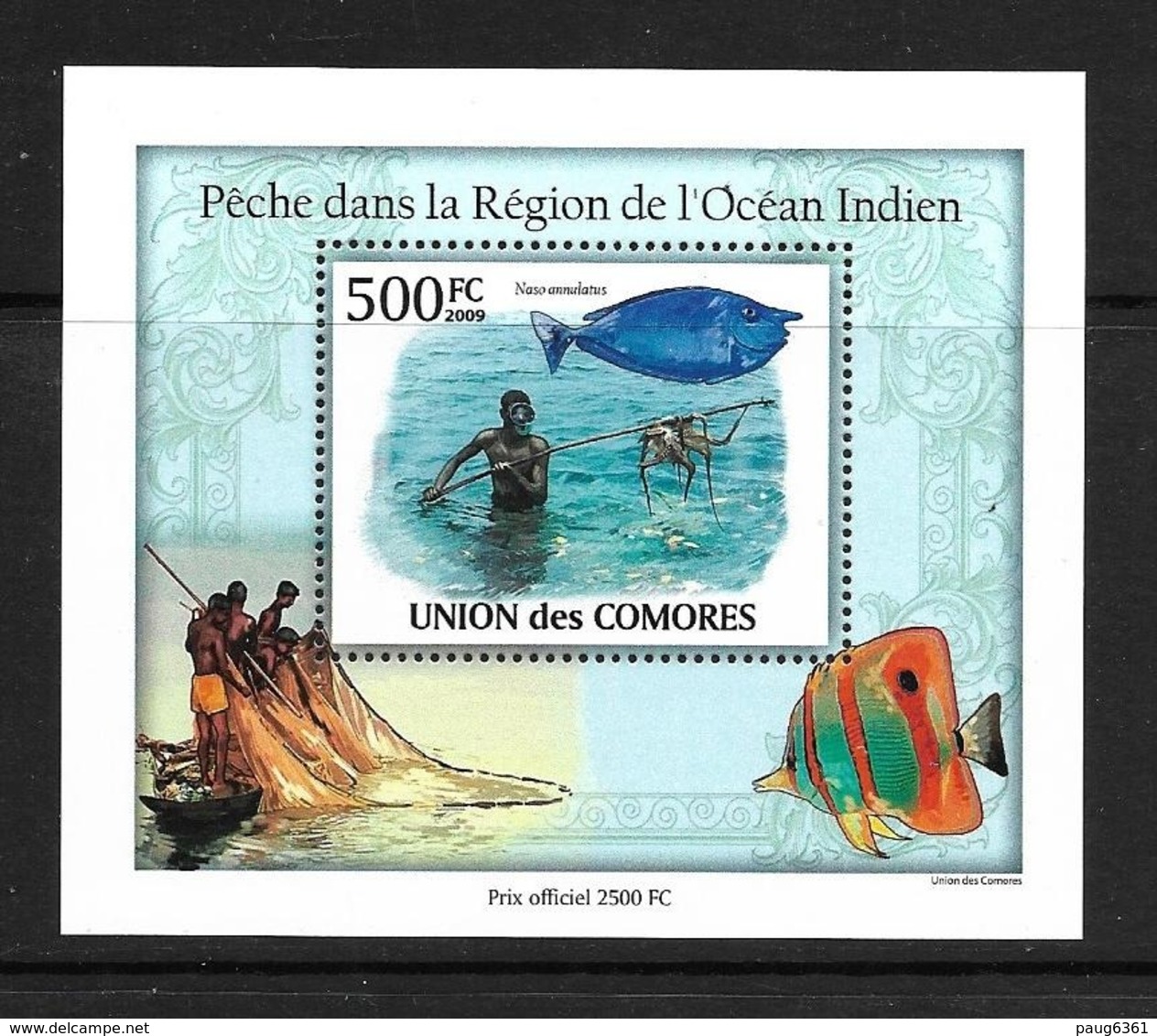 UNION DES COMORES 2009 PECHE DANS L'OCEAN INDIEN YVERT N°1918  NEUF MNH** - Fishes