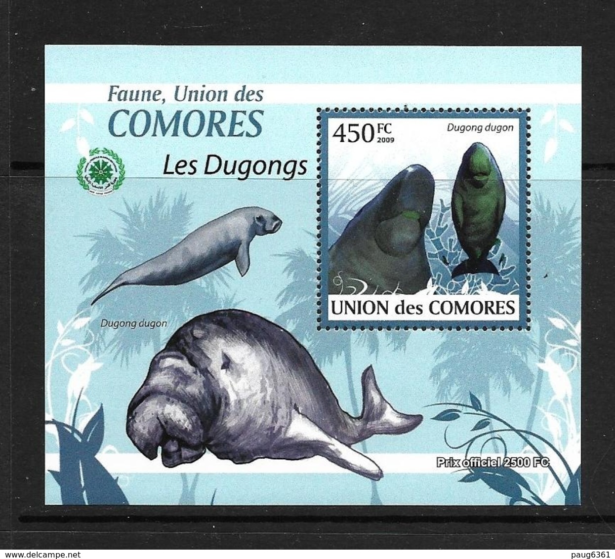 UNION DES COMORES 2009 DUGONGS YVERT N°1633  NEUF MNH** - Autres & Non Classés