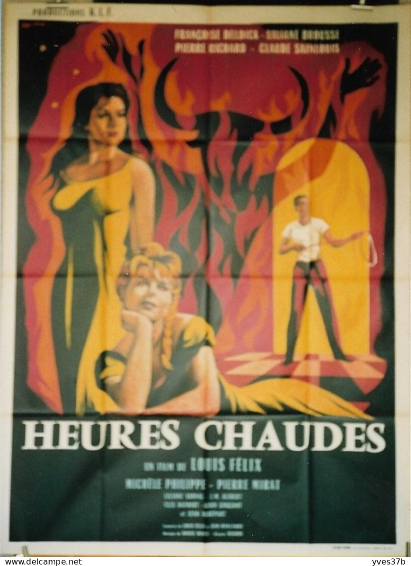 "Heures Chaudes" F. Deldick, L. Brousse ... 1959 - Affiche120x160 - TTB - Manifesti & Poster