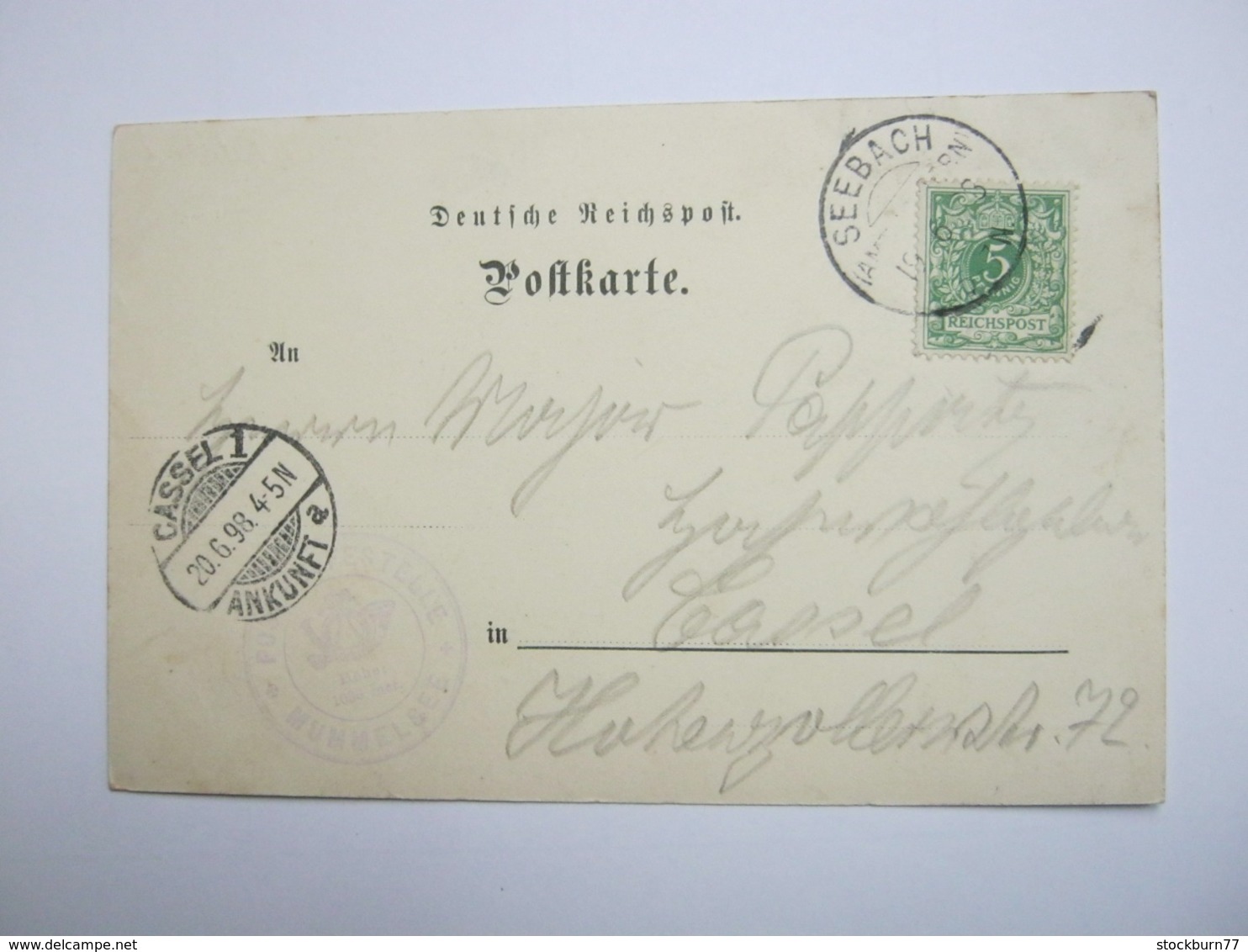 18989 , SEEBACH , Klarer Stempel ( KOS ) Auf Beleg - Briefe U. Dokumente