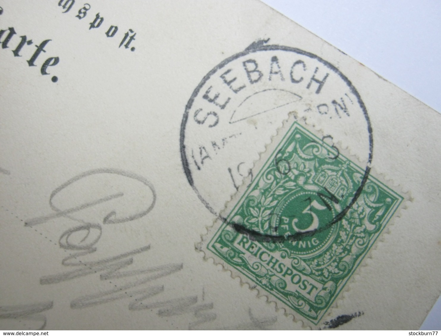 18989 , SEEBACH , Klarer Stempel ( KOS ) Auf Beleg - Briefe U. Dokumente