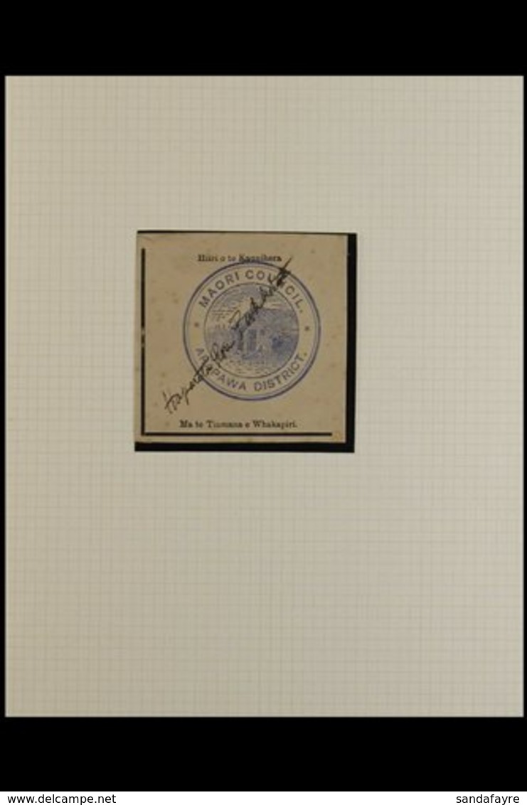 MAORI CULTURE Neatly Presented In An Album, We See A New Zealand Collection Of Stamps And Other Items Including Pictoria - Non Classés