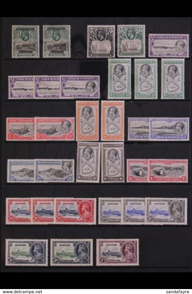 1922-81 MINT COLLECTION / ACCUMULATION Presented On Stock Pages That Includes KGV Definitives To 1s & Jubilee Set, KGVI  - Ascension