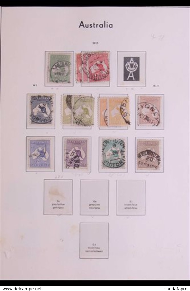 1913-88 EXTENSIVE USED COLLECTION CAT £4000+ Presented In A Printed Album, We See A Strong Range Of Kangaroos & KGV Head - Andere & Zonder Classificatie