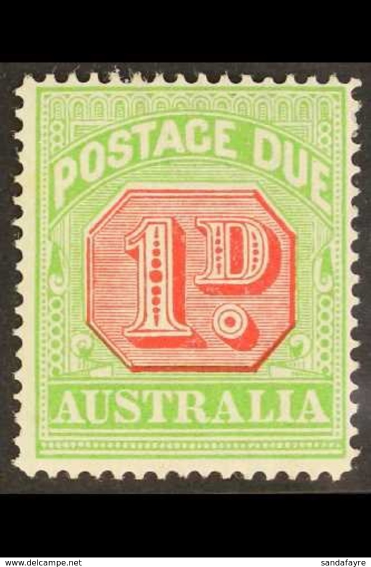 POSTAGE DUE 1913-23 1d Rosine & Bright Apple Green P14, SG D80, Very Fine Mint For More Images, Please Visit Http://www. - Other & Unclassified