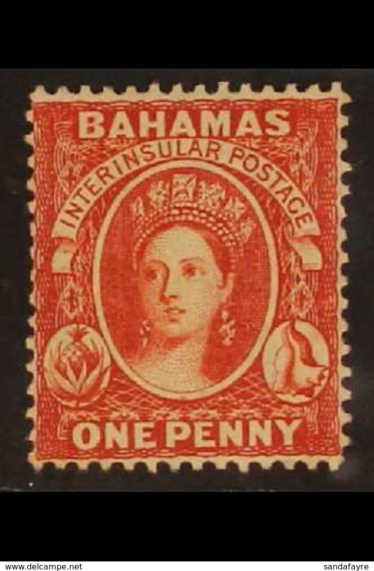 1863-77 1d Scarlet-vermilion, Wmk Crown CC REVERSED, Perf.14, SG 33x, Never Hinged Mint, BP Basel Certificate Accompanie - Other & Unclassified