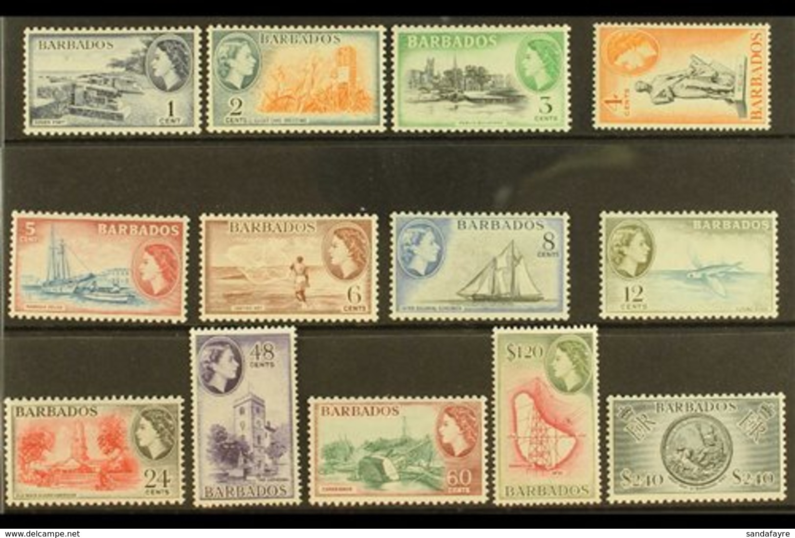 1953-61 Pictorial Definitive Set, SG 289/301, Never Hinged Mint (13 Stamps) For More Images, Please Visit Http://www.san - Barbades (...-1966)