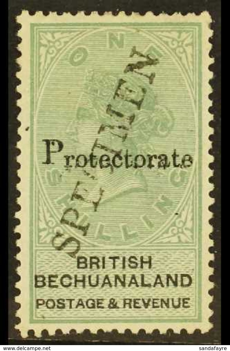 1888 1s Green And Black, Protectorate, Overprinted "Specimen", SG 46s, Very Fine Mint. For More Images, Please Visit Htt - Andere & Zonder Classificatie