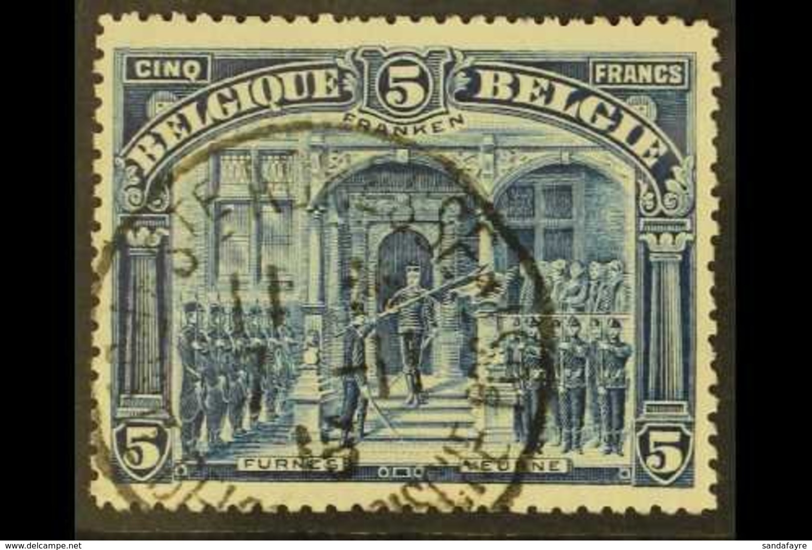 1915 5f Deep Blue 'FRANKEN' Perf 14 (SG 193, COB 147, Michel 127 A), Very Fine Cds Used, Fresh. For More Images, Please  - Otros & Sin Clasificación