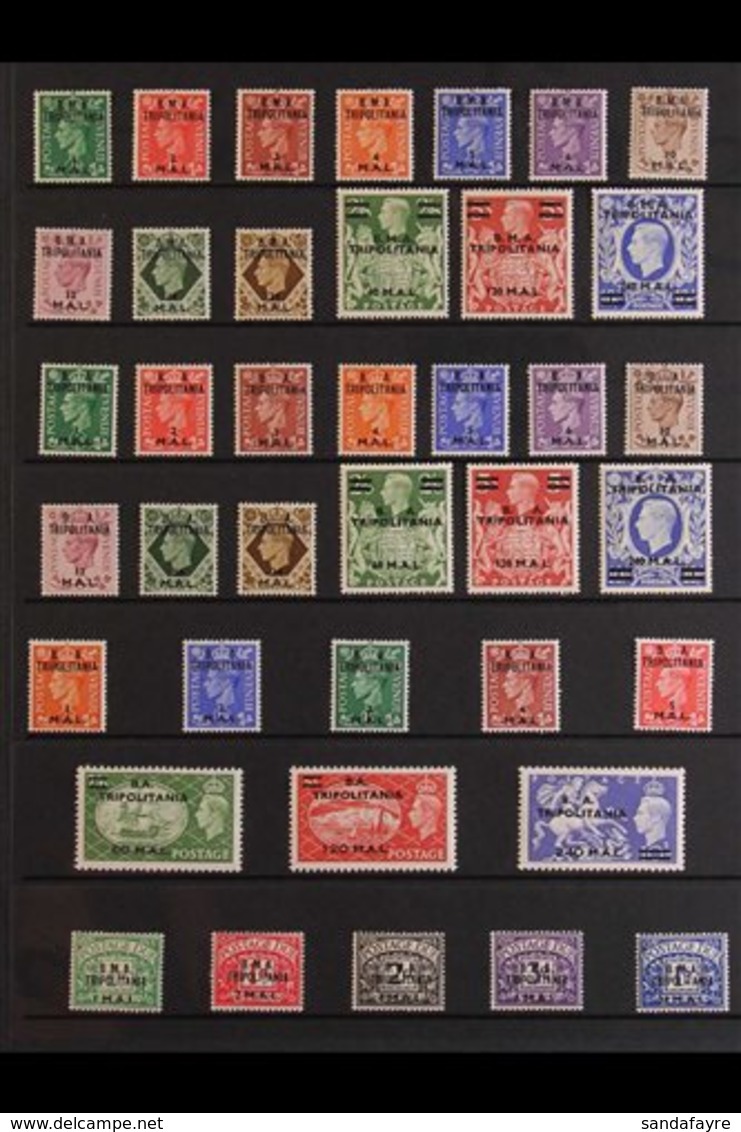 TRIPOLITANIA 1948-51 VERY FINE MINT SETS COLLECTION Presented On A Stock Page That Includes 1948-49 Set (SG T1/13), 1950 - Africa Oriental Italiana