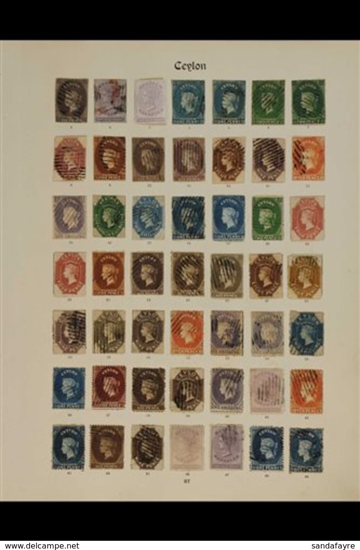 1857 - 1928 TREMENDOUS COLLECTION ON "IMPERIAL" ALBUM PAGES. A Mint & Used Collection On 8 SG "Imperial" Pages With Very - Ceilán (...-1947)