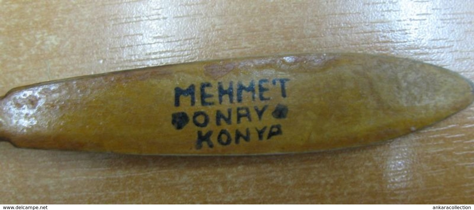 AC -  WOODEN SPOON HAND MADE & PAINTED MEHMET ONAY KONYA 1960s - 1970s FROM TURKEY - Cucchiai