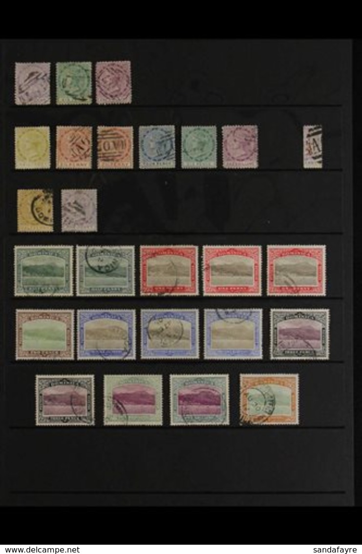 1874-1965 USED COLLECTION/ACCUMULATION Presented On Stock Pages With Useful Ranges, Shades & Postmark Interest. Includes - Dominica (...-1978)