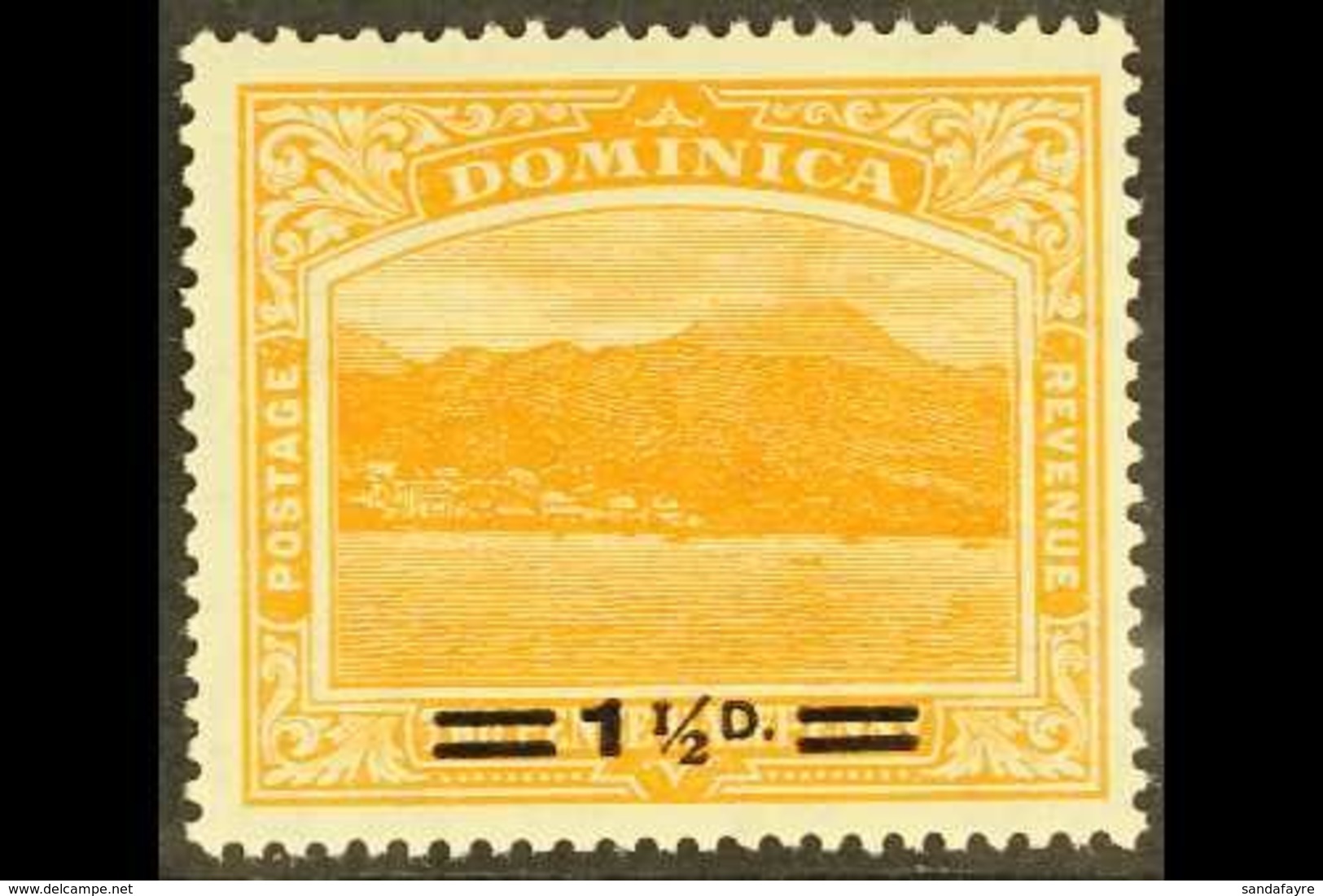 1920 1½d On 2½d Orange Surcharge With SHORT FRACTION BAR Variety, SG 60a, Never Hinged Mint, Very Fresh. For More Images - Dominica (...-1978)
