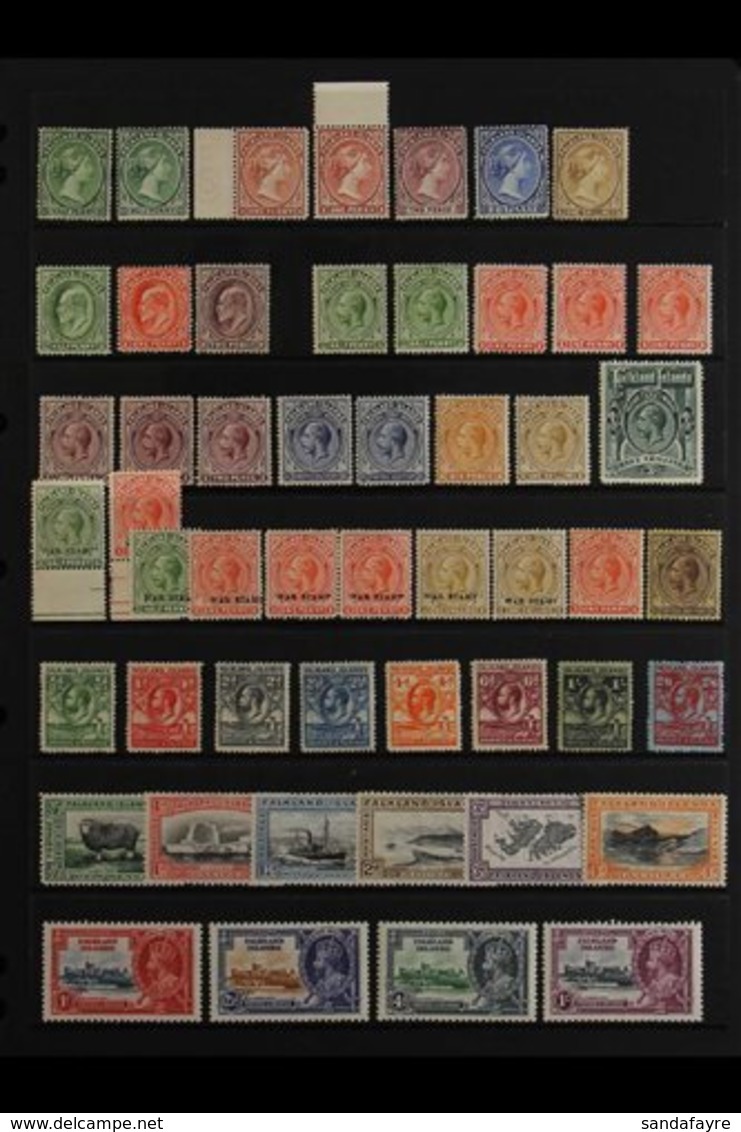 1891-1936 OLD TIME MINT COLLECTION. A Most Useful, Old Time Mint Collection Presented Chronologically On Stock Pages, Ch - Falkland Islands