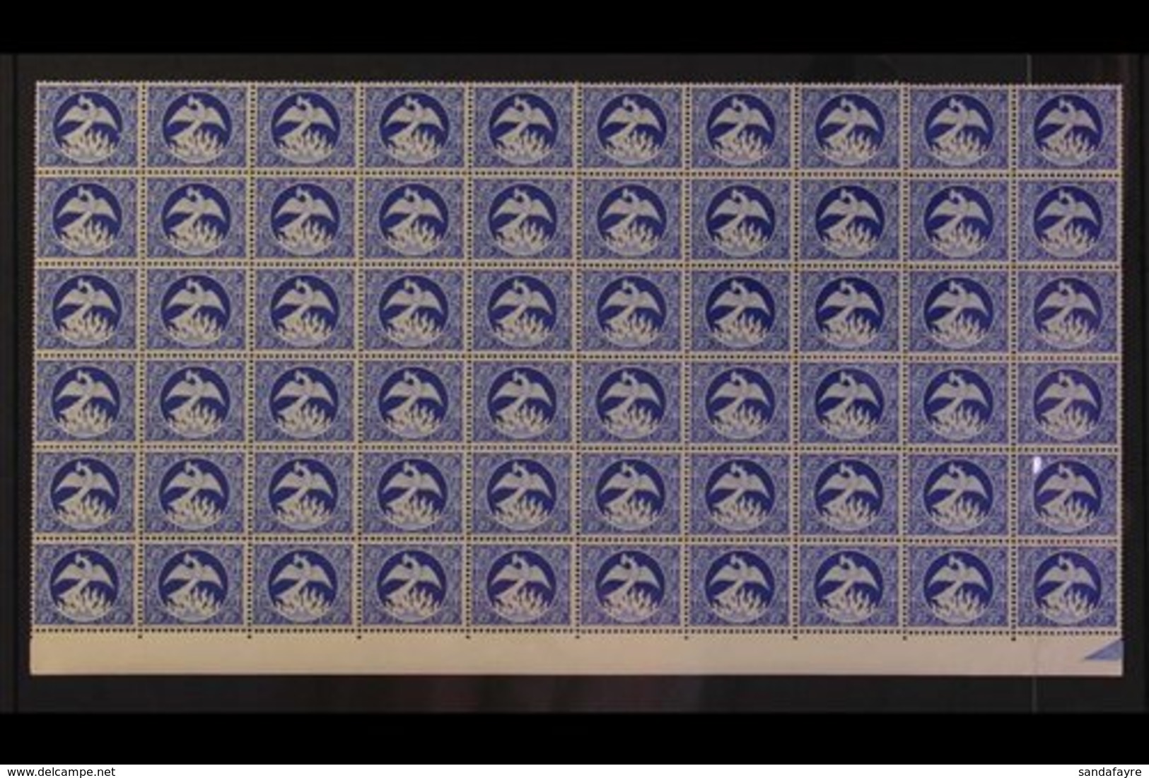 TIMBRES D'EPARGNE SAVING STAMPS 1945 (-) Blue 'Phenix' - Phoenix Rising From The Ashes, Maury 701N, Never Hinged Mint Bo - Autres & Non Classés