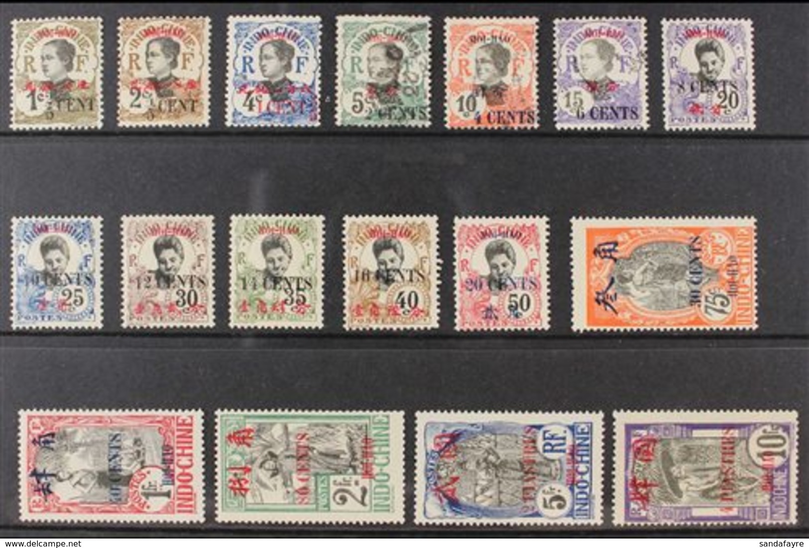 HOI-HAO (HOIHOW) 1919 Overprints Complete Set (Yvert 66/82, SG 66/82), Fine Mint (2c, 4c & 6c Values Are Used), Fresh. ( - Other & Unclassified