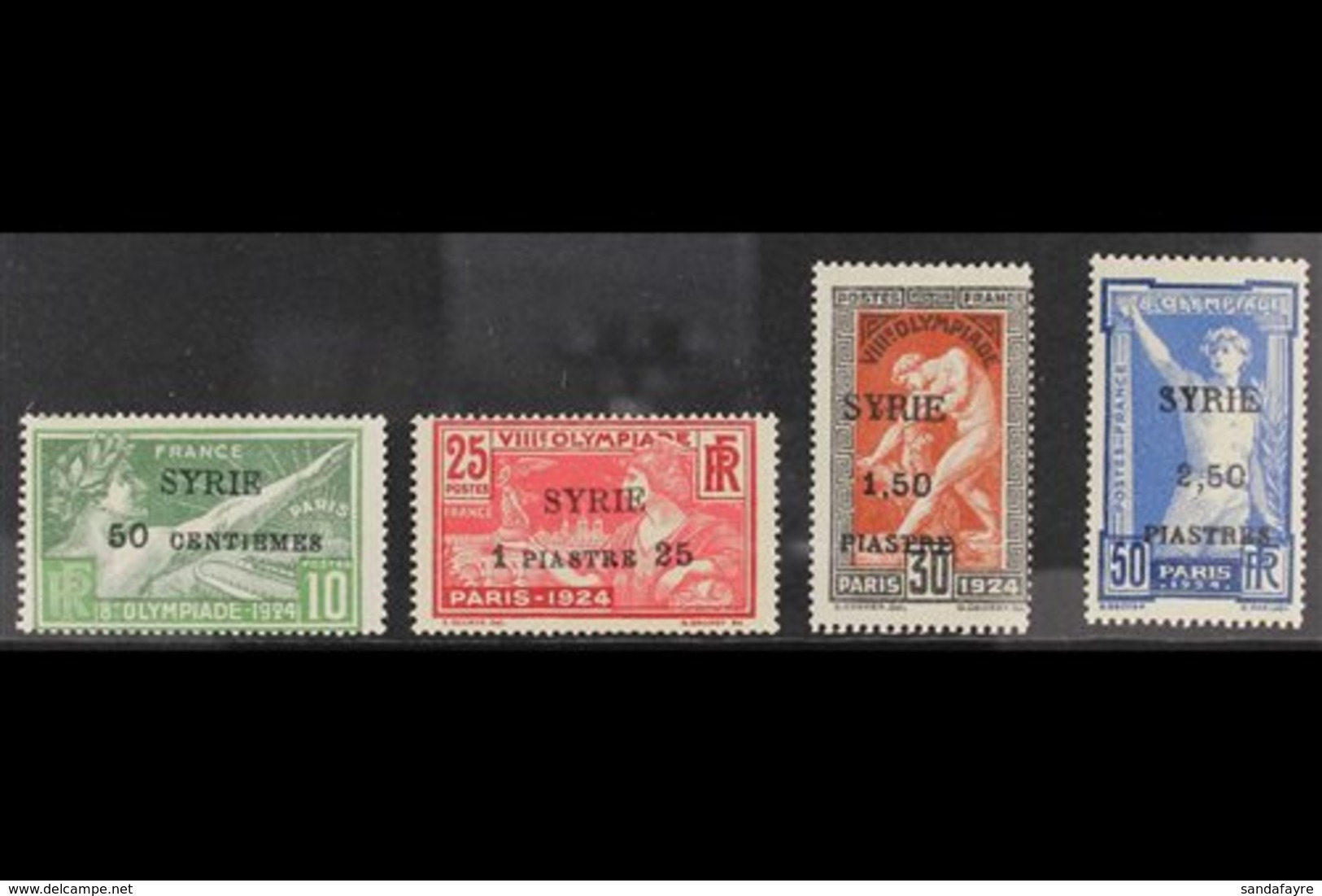 SYRIA 1924 Olympic Games Set (of France) Surcharged, Yv 122/25, SG 139/42, Never Hinged Mint (4 Stamps) For More Images, - Altri & Non Classificati