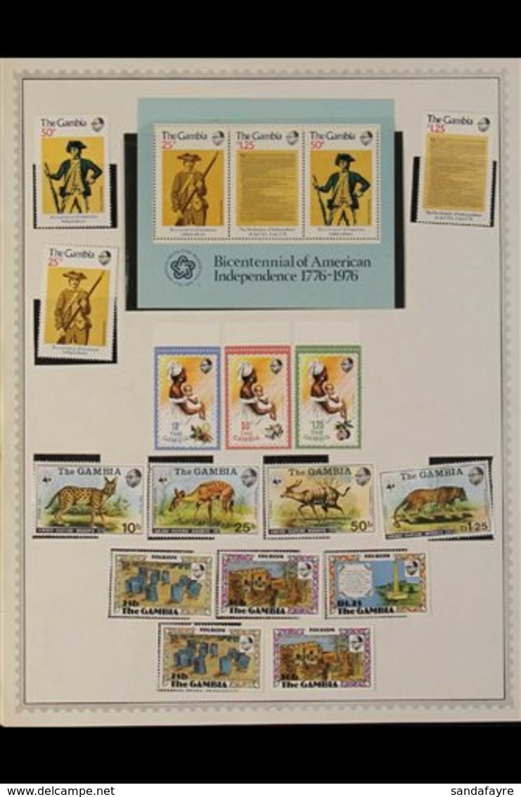 1976-1984 ATTRACTIVE NHM COLLECTION A Lovely Collection Of Sets (also As Gutter Pairs), Complete From 1976 Bicentenary T - Gambie (...-1964)