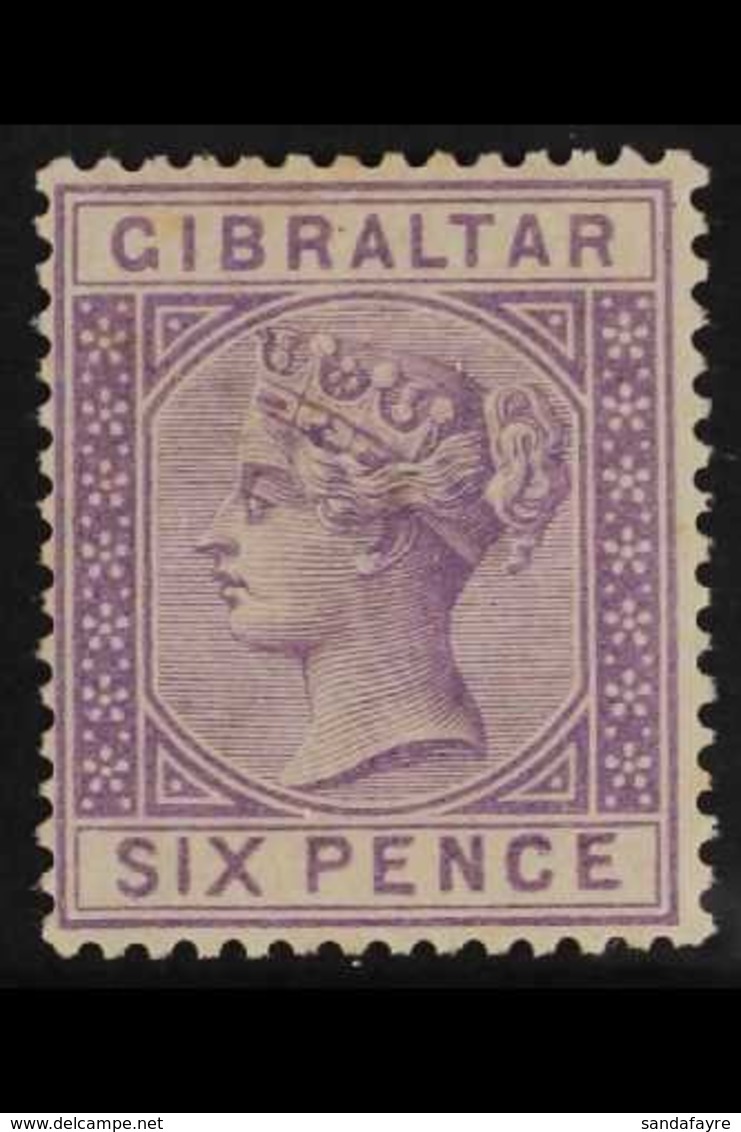 1886-87 6d Lilac, SG 13, Mint With Some Light Gum Tone For More Images, Please Visit Http://www.sandafayre.com/itemdetai - Gibraltar