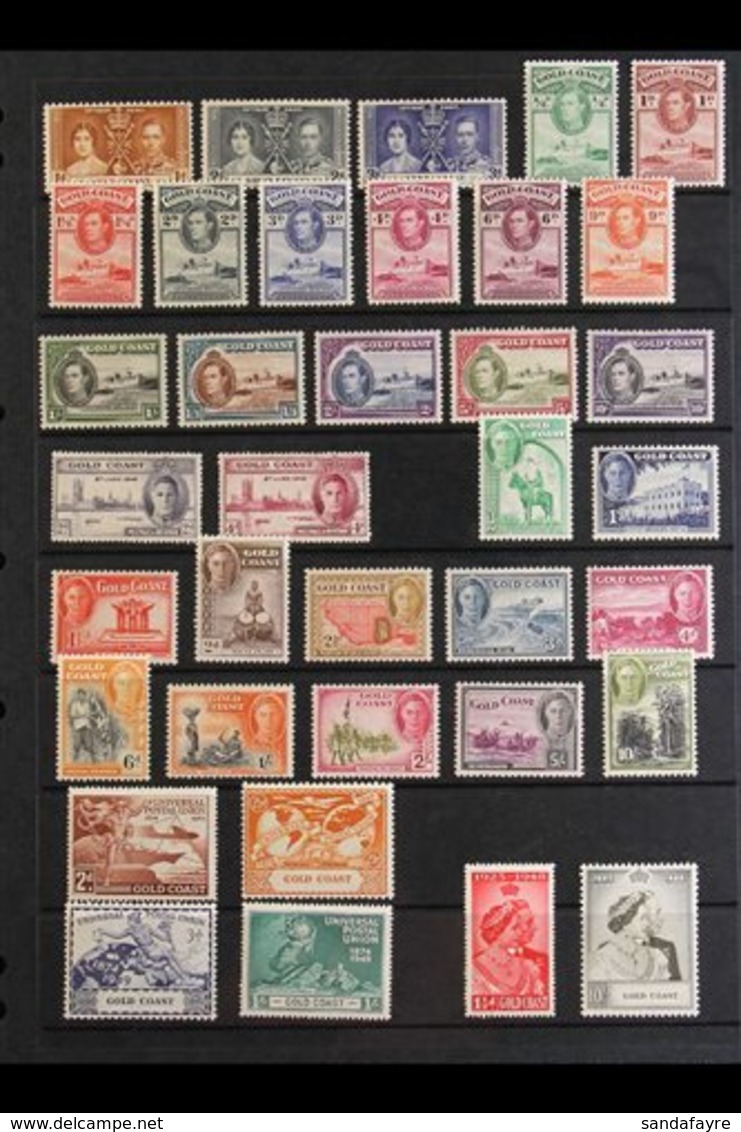 1937-1949 KGVI COMPLETE VERY FINE MINT A Delightful Complete Basic Run From The 1937 Coronation (SG 117) Right Through T - Gold Coast (...-1957)