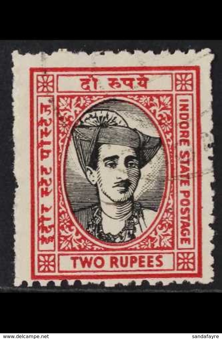 INDORE 1940-46 2r Black & Carmine, SG 42, Cds Used, Fresh. For More Images, Please Visit Http://www.sandafayre.com/itemd - Other & Unclassified