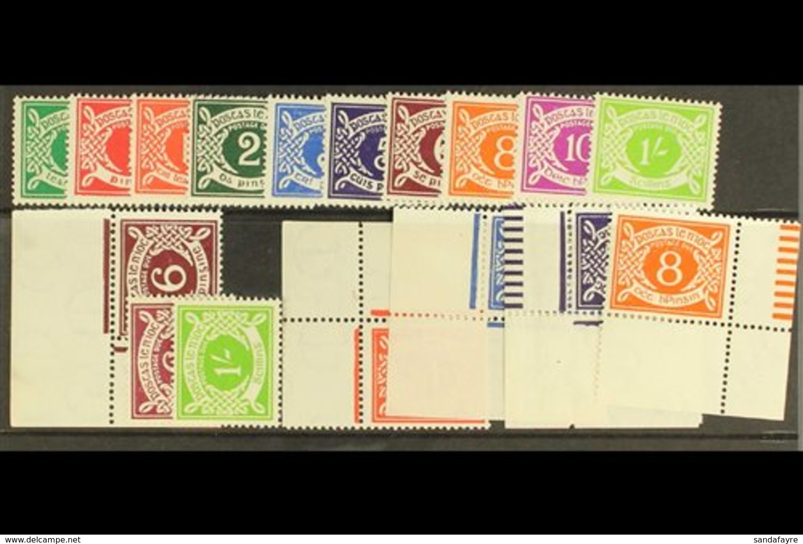 POSTAGE DUE 1940-70 Complete Set, SG D5/14, Plus Sideways Watermarks 6d (both) And 1s, Inverted Watermarks 1½d, 3d, 5d A - Andere & Zonder Classificatie