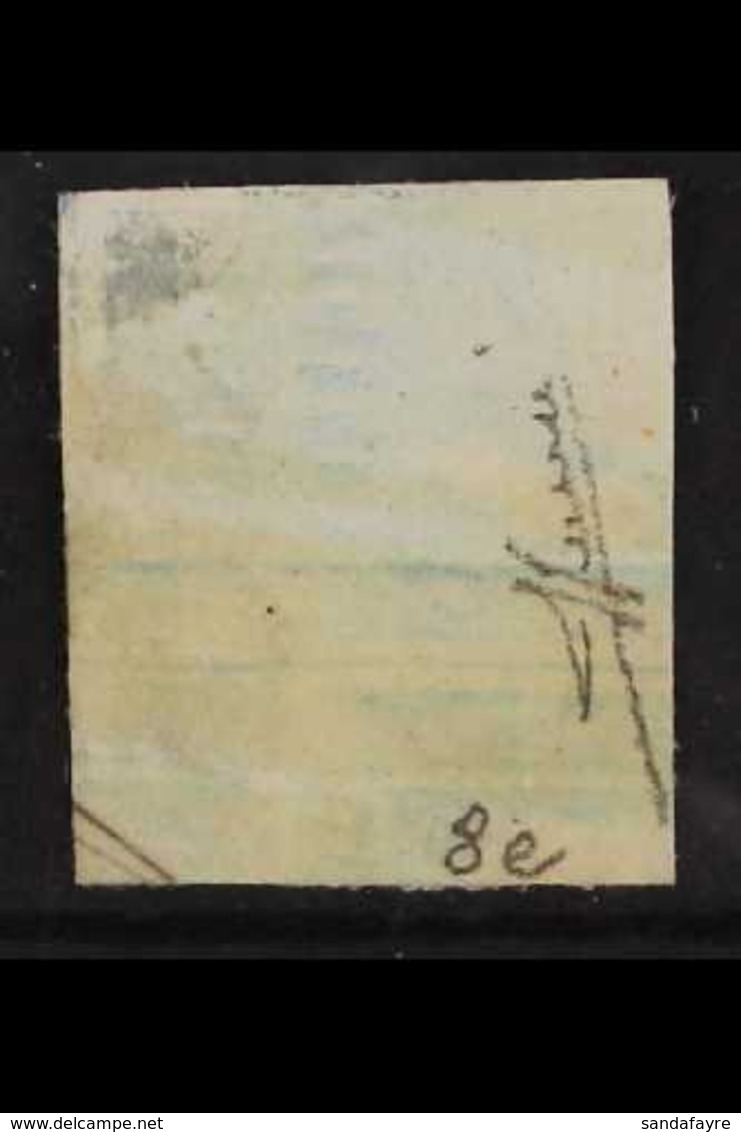 SICILY 1859 2gr Greenish Blue, Plate III, Variety "printed On The Reverse Side", Sass N. 8e, Fine Used With Clear Impres - Unclassified