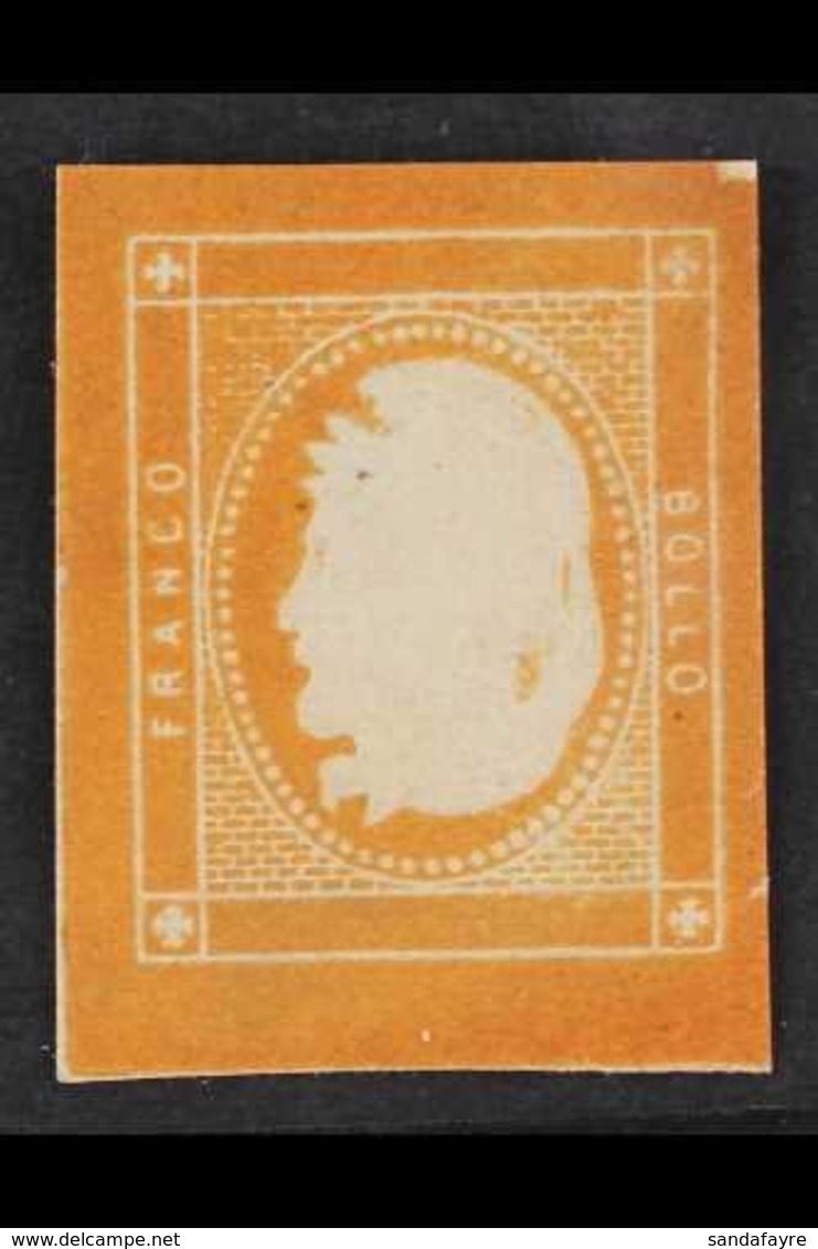 1862 ESSAYS Un-denominated "Centurion" Design By Perrin, Embossed In Deep Ochre, Inscribed "FRANCO BOLLO". Trimmed To Th - Non Classificati