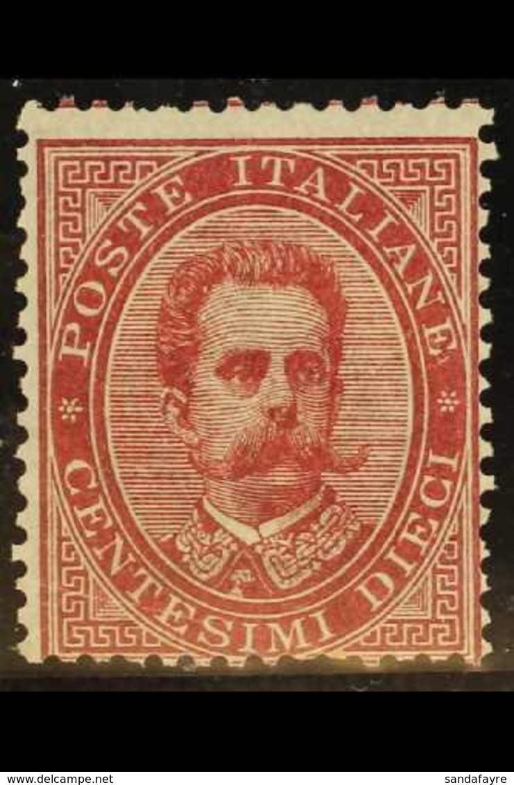 1879 10c Carmine, King Umberto I, Sassone 38, Mi 38A, Light Corner Bend, Otherwise Never Hinged Mint. For More Images, P - Non Classificati