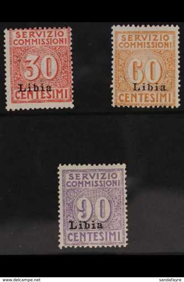 LIBYA SERVIZIO COMMISSIONI 1915 Set, Sass. S. 72, Never Hinged Mint. (3 Stamps) For More Images, Please Visit Http://www - Other & Unclassified