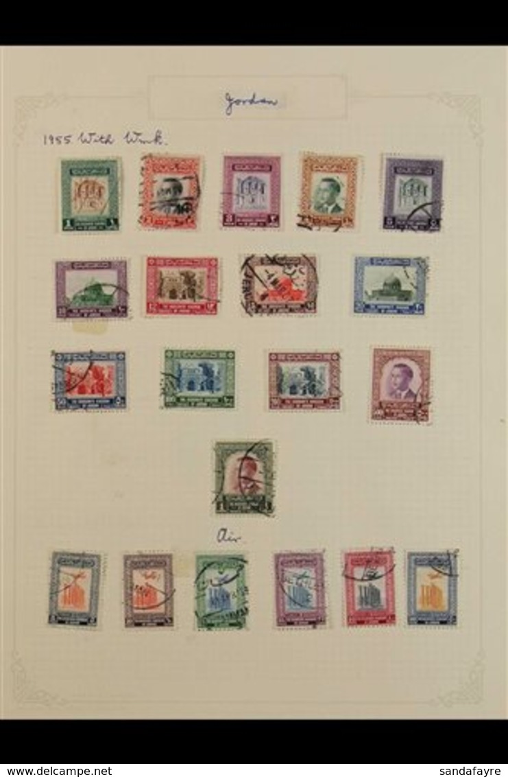 1953-1959 USED COLLECTION A Useful "Old Time" Collection Of The Period With Top Values, Complete Sets, A Coronation FDC, - Jordan