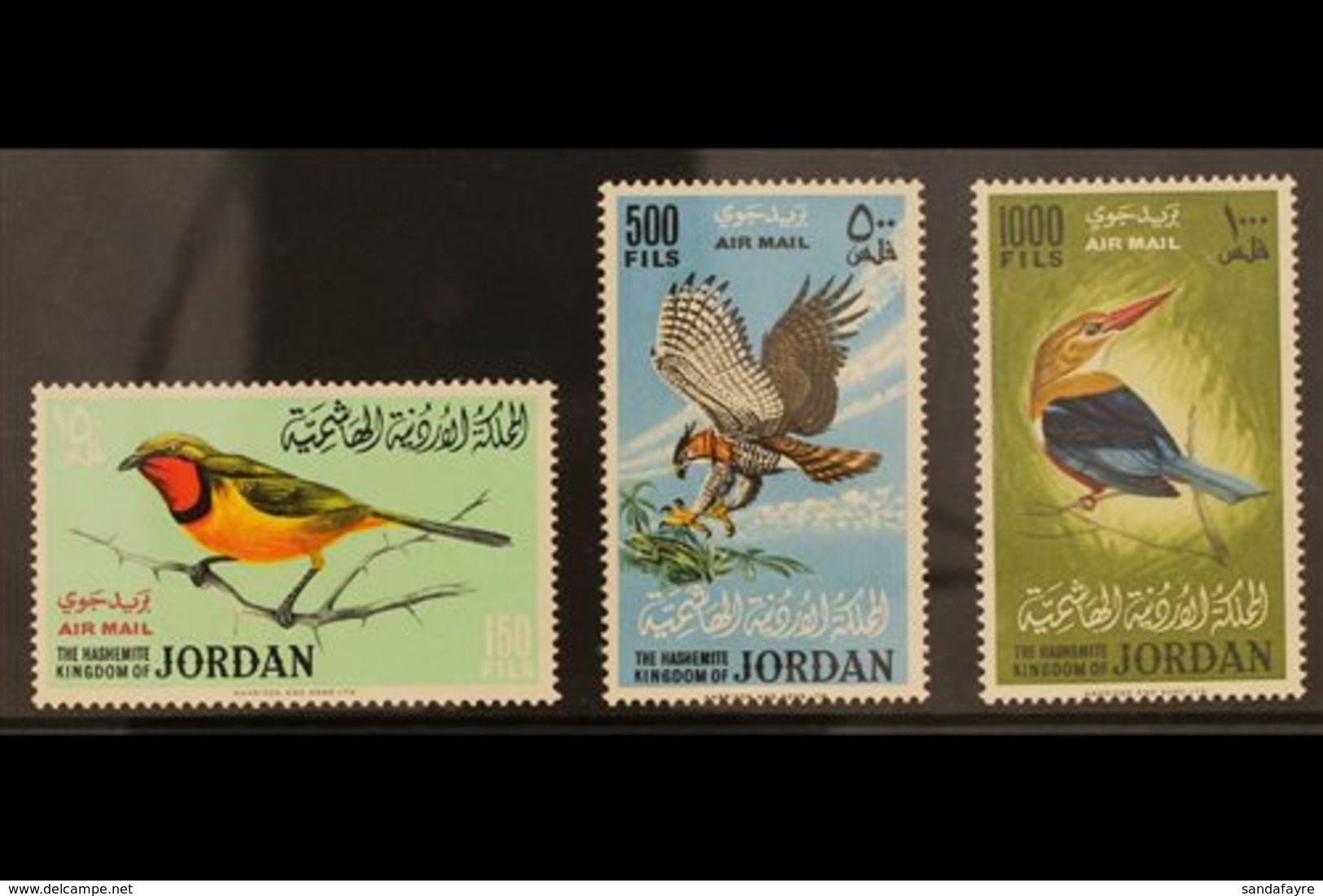 1964 AIR - BIRDS Set, SG 627/629, Never Hinged Mint (3 Stamps) For More Images, Please Visit Http://www.sandafayre.com/i - Giordania
