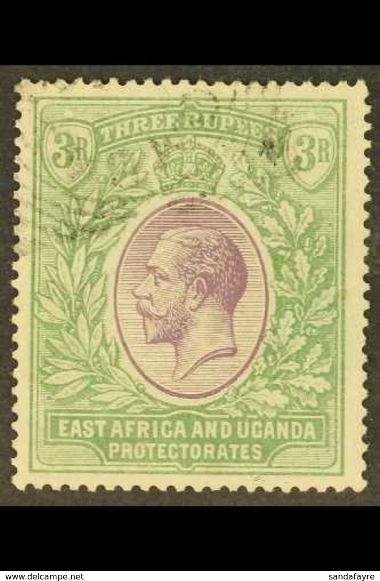 1921 (wmk Mult Script CA) KGV 3R Violet And Green, SG 73, Used With Neat Light Squared Circle Cancel, Small Thin In Top  - Vide